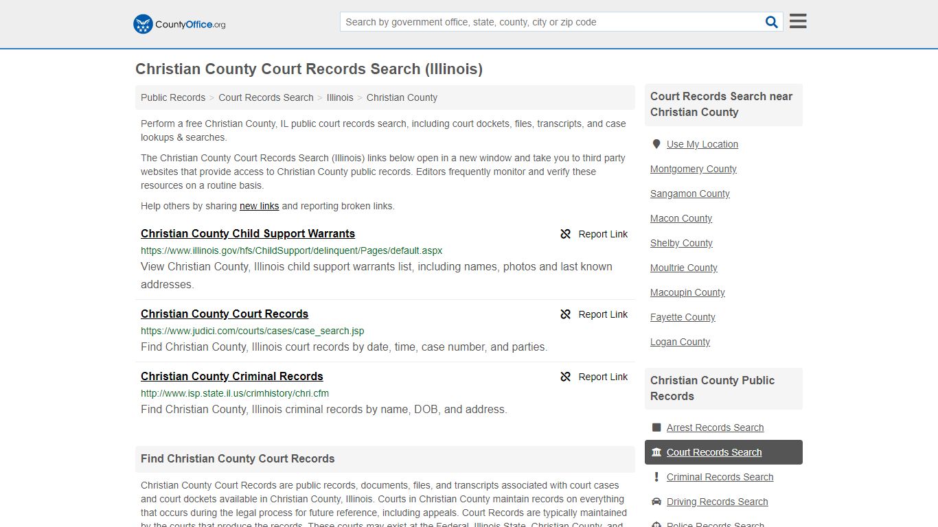 Court Records Search - Christian County, IL (Adoptions ...
